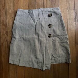 Frank and Oak TENCEL® Plaid Wrap Skort in Sunlight yellow